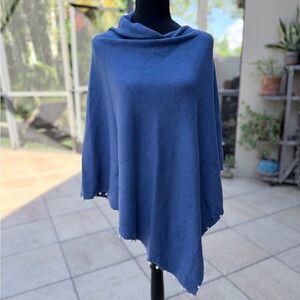CHARLIE B Cowl neck Poncho with Pearl details